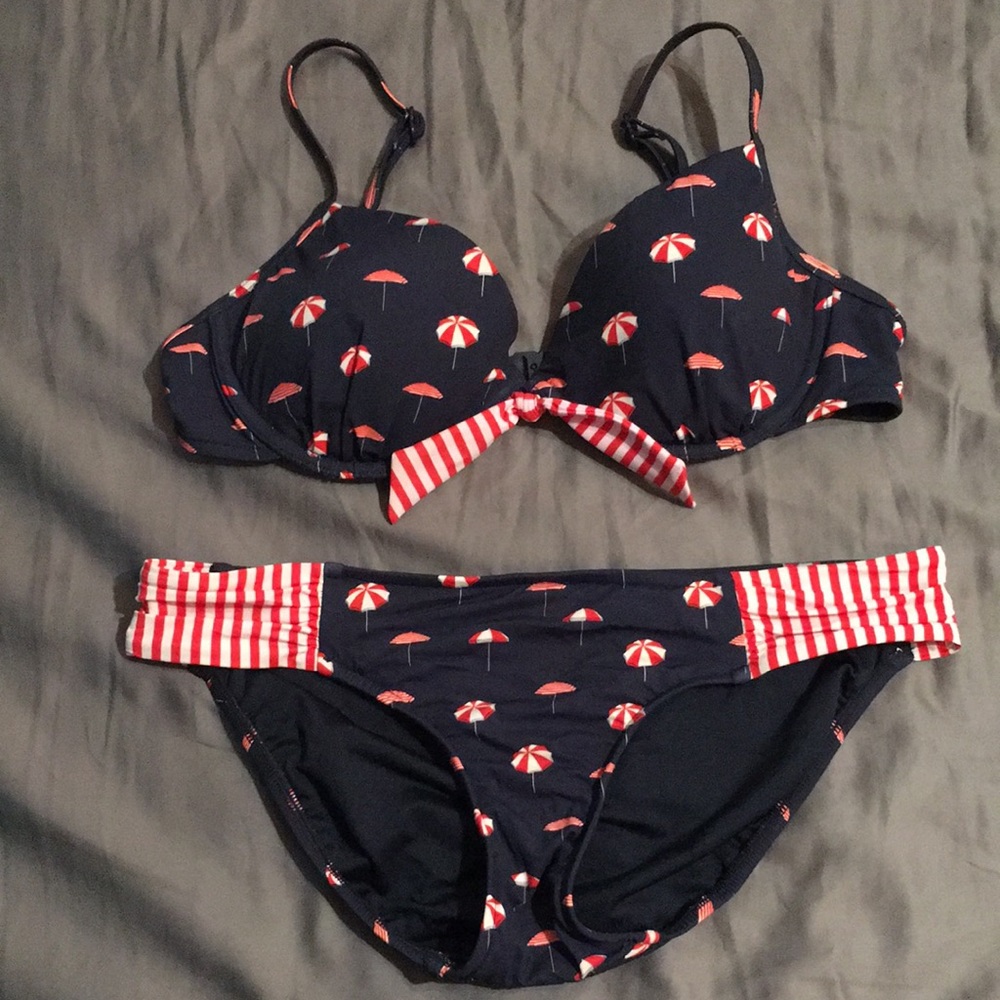 Super cute umbrella print bikini